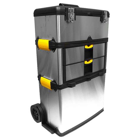 stainless steel tool box wheels|stackable tool box on wheels.